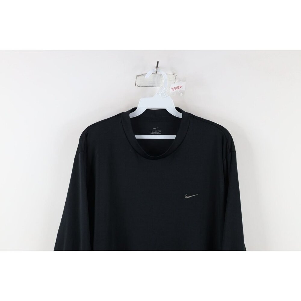 Vintage Nike Mens XL Travis Scott Mini Swoosh Knit Long Sleeve T-Shirt Black - Picture 2 of 15